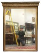FRENCH INSPIRED 19TH CENTURY GILT & EBONSIED WOOD OVERMANTEL MIRROR