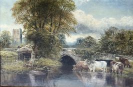 WILLIAM VIVIAN TIPPETT (1833-1910) - ON THE FROME, NEAR BRISTOL - 1897 OIL ON CANVAS
