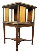 EDWARDIAN MAHOGANY REVOLVING BOOKCASE