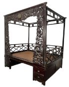 LATE 19TH CENTURY CHINESE HARDWOOD OPIUM BED