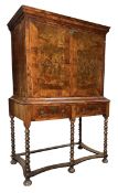 WILLIAM & MARY 18TH CENTURY WALNUT ESCRITOIRE / SECRETAIRE ON STAND