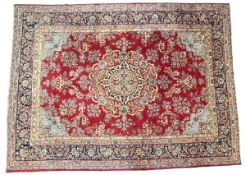 EARLY 20TH CENTURY PERSIAN ISLAMIC HERIZ WOOL FLOOR CARPET RUG