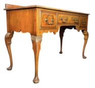 WARING & GILLOW, LIVERPOOL - QUEEN ANNE REVIVAL WALNUT WRITING TABLE DESK