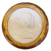 ATTRIB. THOMAS WOOLNER (1825-1892) - VICTORIAN 19TH CENTURY PLASTER PROFILE PLAQUE