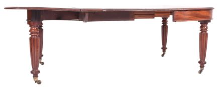 WARING & GILLOW - 19TH CENTURY MAHOGANY PATENT IMPERIAL DINING TABLE