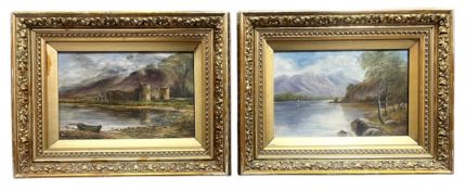 AFTER JAMES M. GREENLESS - LATE 19TH/EARLY 20TH CENTURY OIL ON GLASS LANDSCAPES