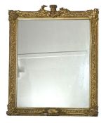 VICTORIAN 19TH CENTURY FREEMASONS' GILTWOOD & GESSO WALL MIRROR