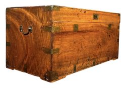 20TH CENTURY CAMPHOR-WOOD & BRASS-BOUND CAMPAIGN-TYPE CHEST