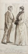 GEORGE DU MAURIER (1834-1896) - KIND ENQUIRIES, FEB 1892 - BROWN INK DRAWING