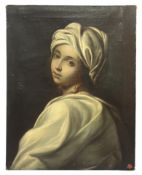 AFTER GUIDO RENI - PORTRAIT OF BEATRICE CENCI - 19TH CENTURY OIL ON CANVAS PAINTING