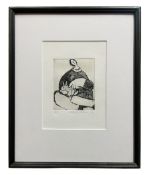 ANITA KLEIN - LADY WITH RABBIT - LIMITED EDTION 1992 SIGNED DRYPOINT ETCHING