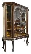 19TH CENTURY AESTHETIC MOVEMENT MAHOGANY DISPLAY CABINET VITRINE