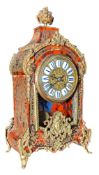 FRENCH 19TH CENTURY BOULLE WORK AND ORMOLU MOUNTED 8-DAY MANTEL CLOCK