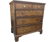 GEORGE III 19TH CENTURY OAK CHEST OF DRAWERS