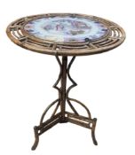 19TH CENTURY AESTHETIC BAMBOO CERAMIC SIDE TABLE
