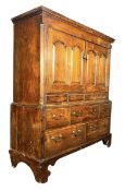 GEORGE III 18TH CENTURY OAK HOUSEKEEPER'S CUPBOARD
