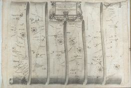 JOHN OGILBY - THE ROAD FROM BRISTOL TO BANBURY - 17TH CENTURY MAP