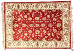 20TH CENTURY AFGHAN ZIEGLER FARAHAN SILK FLOOR CARPET RUG