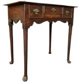18TH CENTURY GEORGE III OAK LOWBOY WRITING TABLE DESK