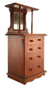 HIGH VICTORIAN MAHOGANY APPRENTICE PIECE DRESSING CHEST / WASHSTAND
