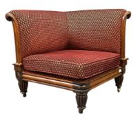 19TH CENTURY VICTORIAN MAHOGANY CORNER ARMCHAIR