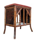 19TH CENTURY AESTHETIC MOVEMENT BAMBOO SEWING BOX STOOL