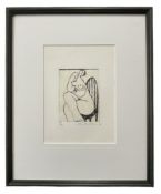 ANITA KLEIN - LADY ON KITCHEN CHAIR - LIMITED EDITION 1992 SIGNED DRYPOINT ETCHING