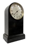 JAMES BARBER & WILLIAM NORTH, YORK - REGENCY SLATE & SILVERED FACE MANTEL CLOCK