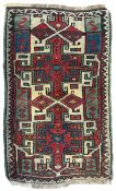 EARLY 20TH CENTURY TURKISH ANATOLIAN YASTIK WOOLLEN HAND WOVEN CARPET RUG