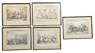 AFTER GEORGE CRUICKSHANK - 5 19TH CENTURY ETCHINGS ON WOVE, PUB. THOS. MCLEAN