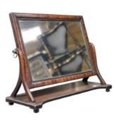19TH CENTURY REGENCY MAHOGANY DRESSING TABLE SWING MIRROR