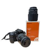 2008 SONY ALPHA DSLR A300 DIGITAL CAMERA WITH TWO LENSES