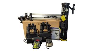 COLLECTION OF LATE 20TH CENTURY BINOCULARS & TELESCOPE