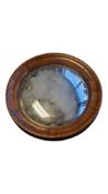 EARLY 20TH CENTURY WALNUT CONVEX MIRROR