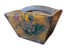 EARLY 20TH CENTURY CHINESE WOODEN RICE MEASURE / GARDENING BUCKET