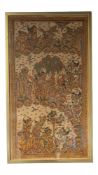 LARGE EARLY 20TH CENTURY BALINESE KAMASAN PAINTING ON FABRIC