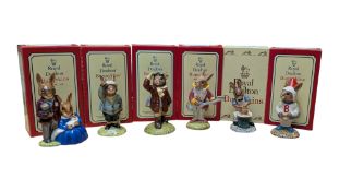 ROYAL DOULTON - SIX LATE 20TH CENTURY BOXED CHINA BUNNYKINS FIGURES