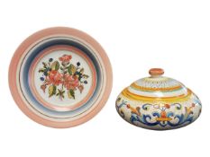 TWO 20TH CENTURY CONTINENTAL FAIENCE WARE CERAMIC PIECES