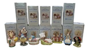 ROYAL ALBERT - TWELVE BOXED LATE 20TH CENTURY CHINA BEATRIX POTTER FIGURES