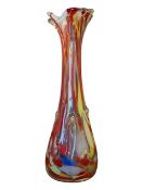 MANNER OF MURANO, ITALY - VINTAGE MID CENTURY SOMMERSO STUDIO ART GLASS VASE