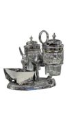 VICTORIAN 19TH CENTURY DONKEY CRUET SET