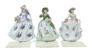 ROYAL WORCESTER - COLLECTION OF THREE LATE 20TH CENTURY PORCELAIN LADIES