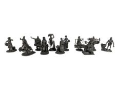 SET OF TWELVE FINE PEWTER FIGURINES