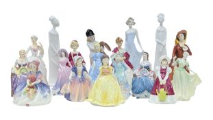ROYAL DOULTON - ROYAL WORCESTER & COALPORT - COLLECTION OF FEMALE PORCELAIN FIGURINES