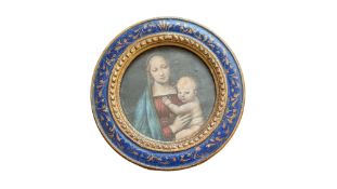 EARLY 20TH CENTURY HAND PAINTED GILT FRAME