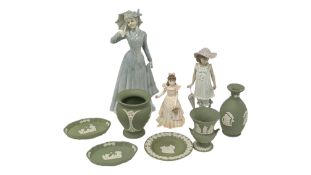 WEDGWOOD JASPERWARE & NAO LLADRO COALPORT PORCELAIN FIGURES