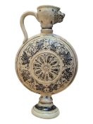 LATE 19TH / EARLY 20TH CENTURY STONEWARE PILGRIM'S FLASK / JUG