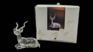 SWAROVSKI - 1994 CRYSTAL GLASS KUDU FIGURE