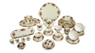 ROYAL ALBERT - 20TH CENTURY OLD COUNTRY ROSES BONE CHINA TEA SERVICE