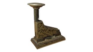 LATE 19TH CENTURY VICTORIAN CAST IRON ART NOUVEAU OFFICE STAPLER